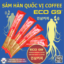 SÂM HÀN QUỐC VỊ CÀ PHÊ ECO G9 HỘP 15 GÓI